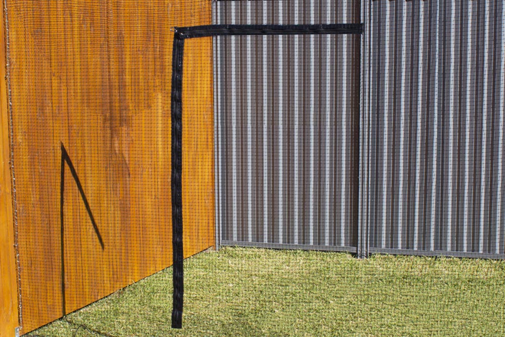 Stainless Steel Complete Wall Net with F-Zipper (3.5m x 3.5m Netting) - Black