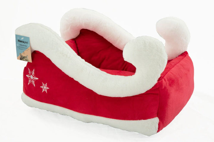 Catnets Festive Santa Sleigh Bed