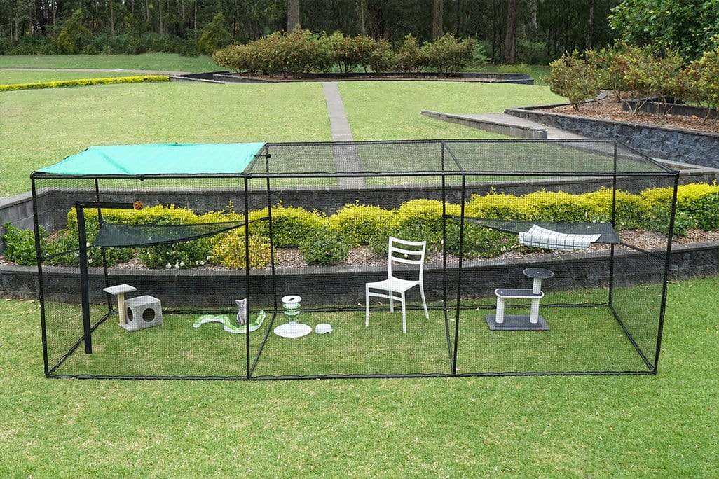 Catnets Classic Range Enclosures Triple Size 5.4m Free-Standing Cat Enclosure