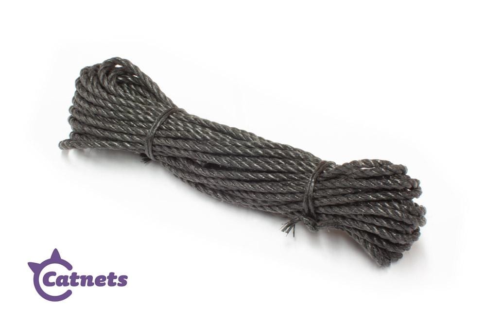 Catnets Edging Rope (Black or Stone) Black Edging Rope - 12.5m Bulk Roll