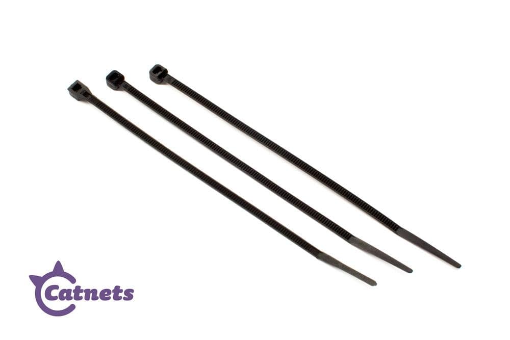 Catnets UV Treated Cable Ties Black Cable Ties: 100mm x 2.5mm : Pkt/100